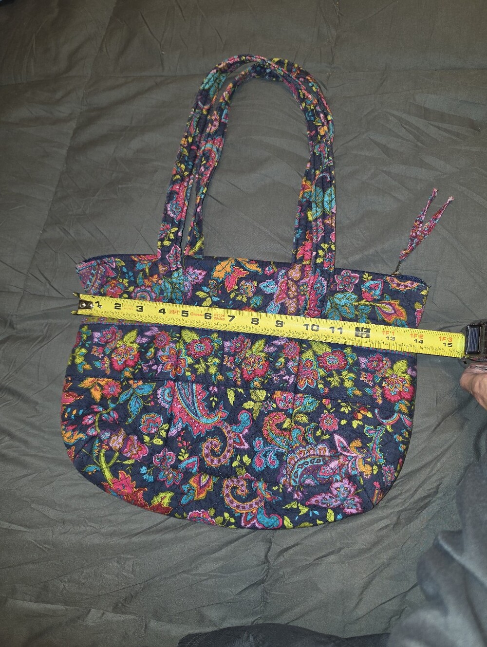 Floral Quilted Stephanie Dawn Tote Bag - French Quarter Pattern - Picture 7 of 10